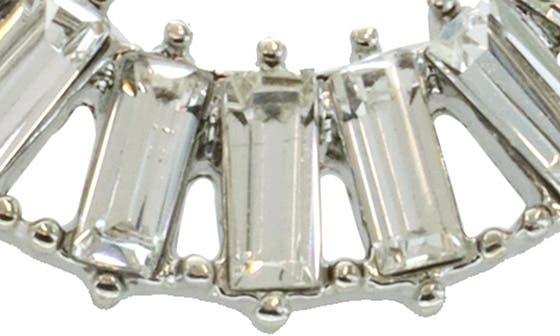 Panacea Baguette Crystal Teardrop Earrings