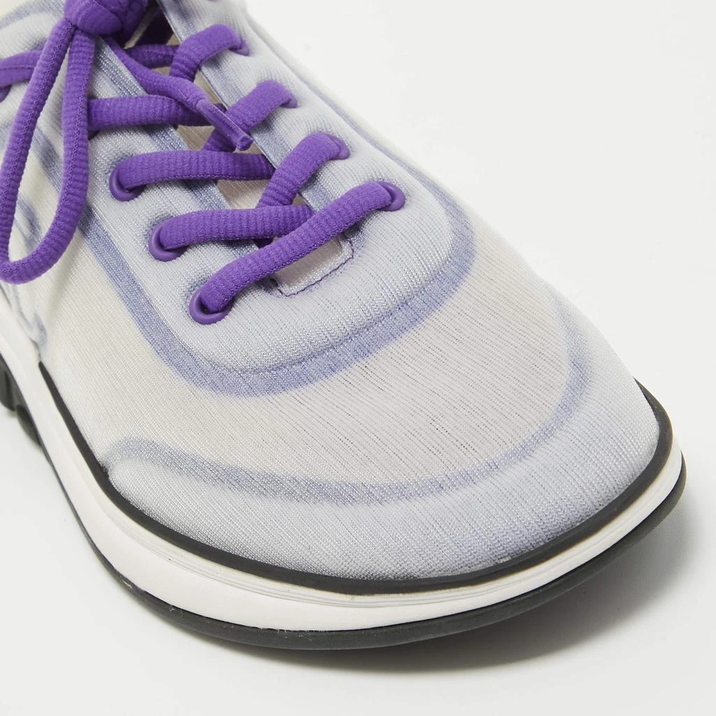 Chanel Chanel Purple/White Mesh Interlocking CC Logo Sneakers Size 40.5 7