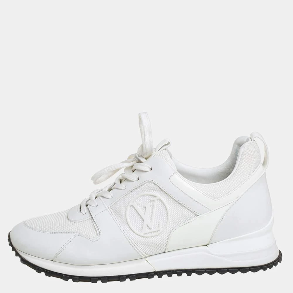 Louis Vuitton Louis Vuitton White Mesh And Leather Run Away Low Top Sneakers Size 39 1
