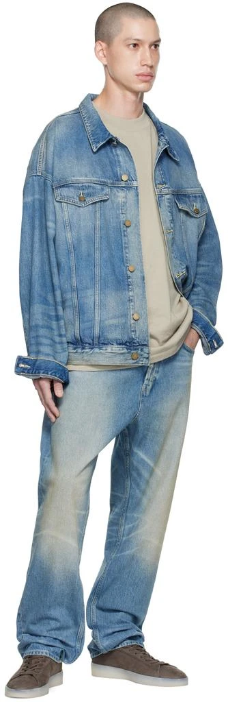 Fear of God ESSENTIALS Blue Trucker Denim Jacket 4