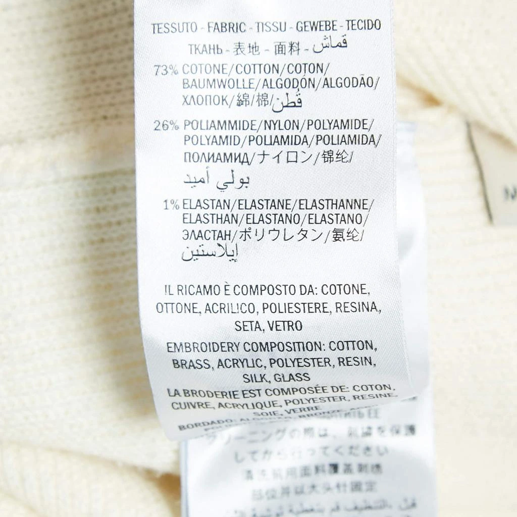 Gucci Gucci Cream Web Blind For Love Cotton Terry Tiger Embellished Cardigan M 7