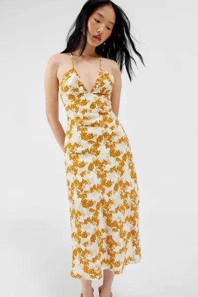 Kiss The Sky Kiss The Sky Floral Halter Midi Dress