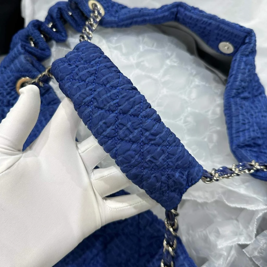 Chanel Chanel Blue Fabric Shopping Bag 3