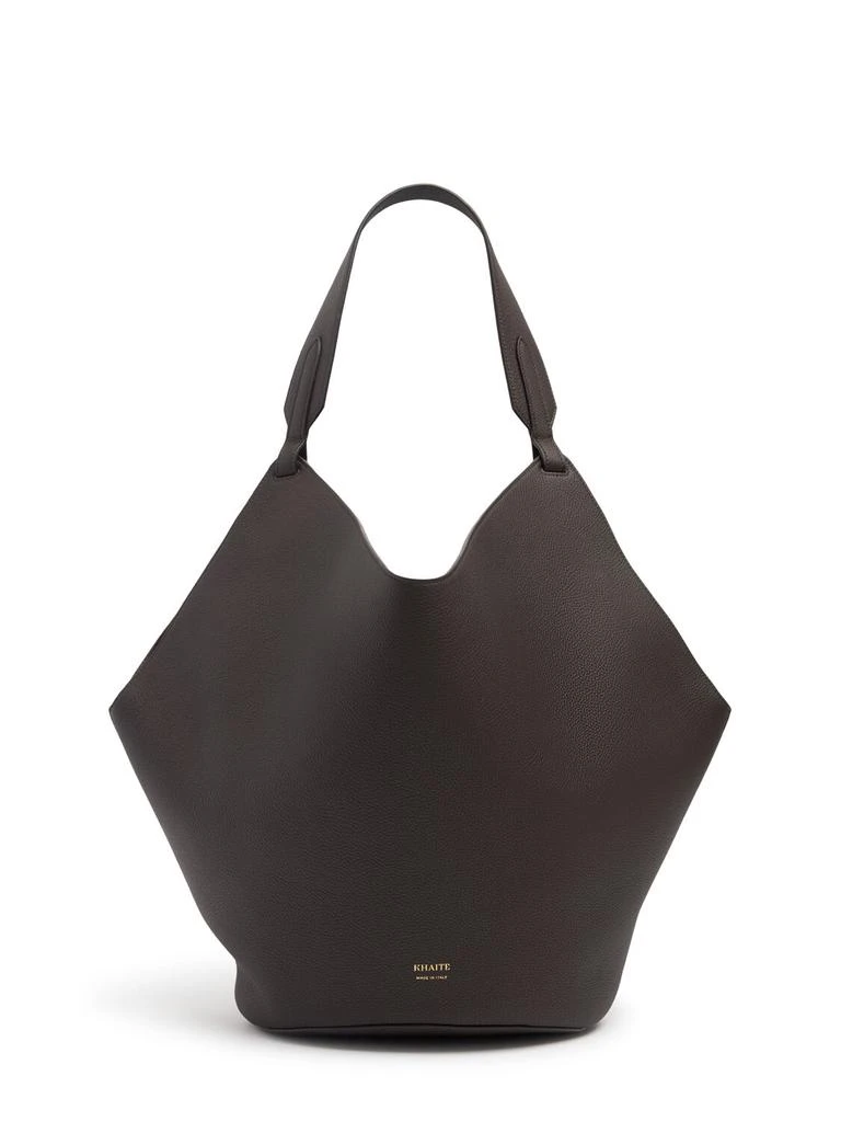 Khaite Lvr Exclusive Medium Lotus Suede Bag 1