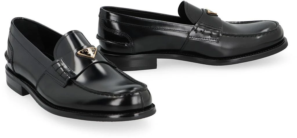 Prada Prada Brushed Leather Loafers 3