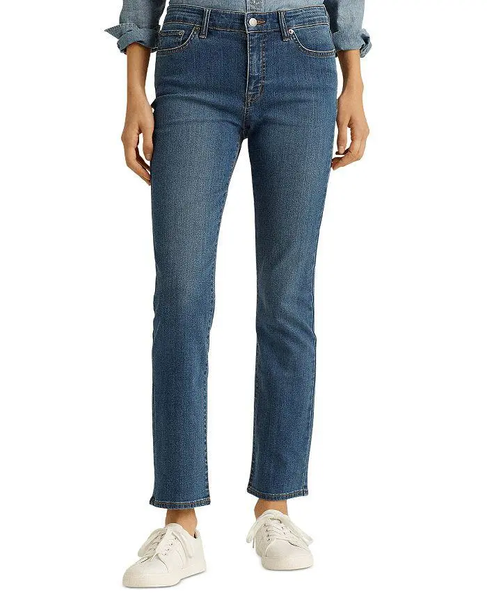 Ralph Lauren Ralph Lauren Mid-Rise Straight Jeans in Ocean Blue