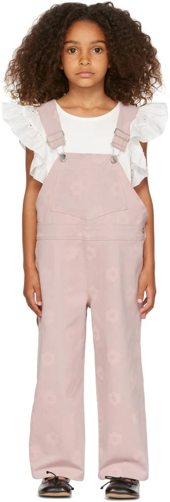 même. SSENSE Exclusive Kids Pink Daisy Riley Overalls