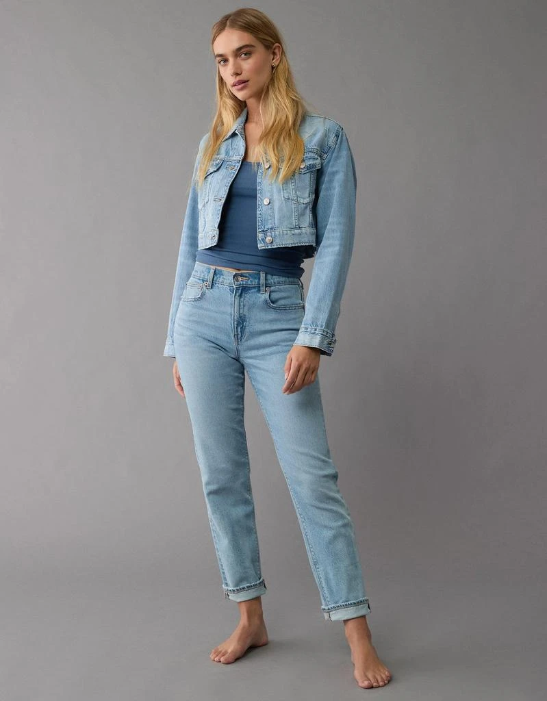 AE AE Dreamy Drape Super Cropped Denim Jacket 2