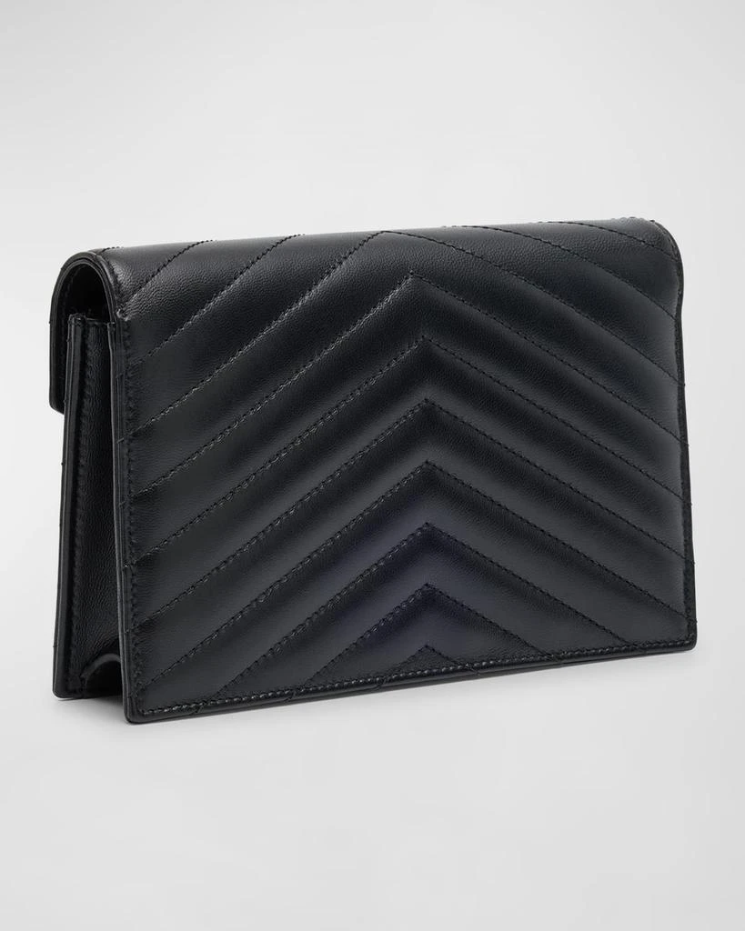 Yves Saint Laurent Small YSL Wallet on Chain in Quilted Leather 7