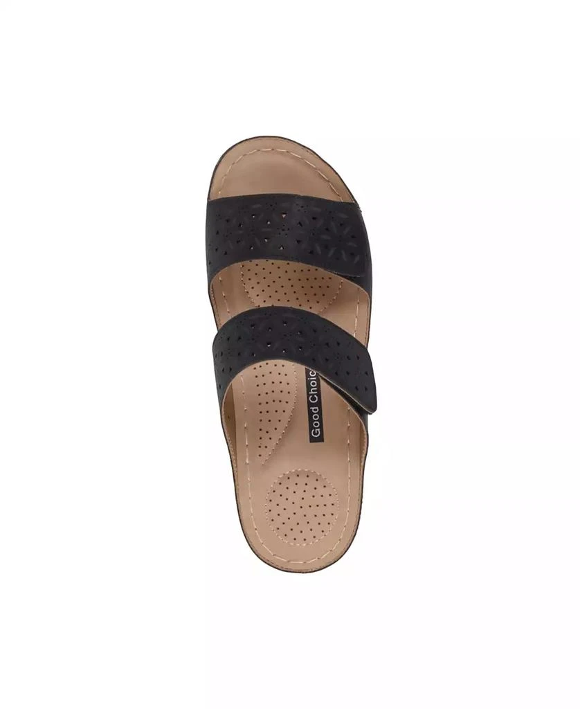 GC Shoes Women's Verna Adjustable Double Strap Footbed Sandals 4