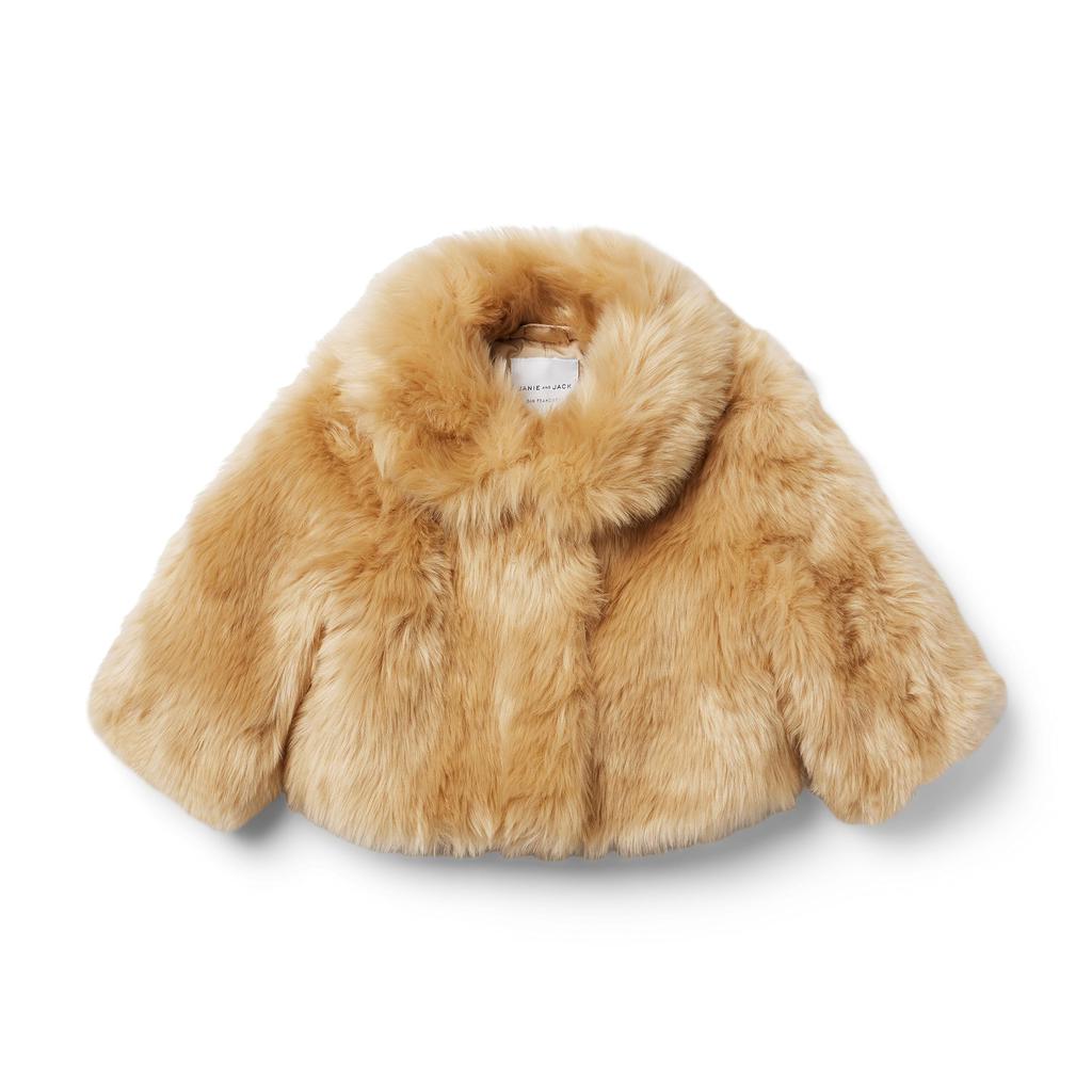 Janie and Jack Cropped Faux Fur Jacket (Toddler/Little Kids/Big Kids)