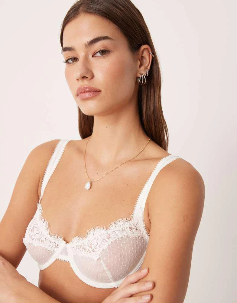 Free People Free People fiona demi underwire bra in white
