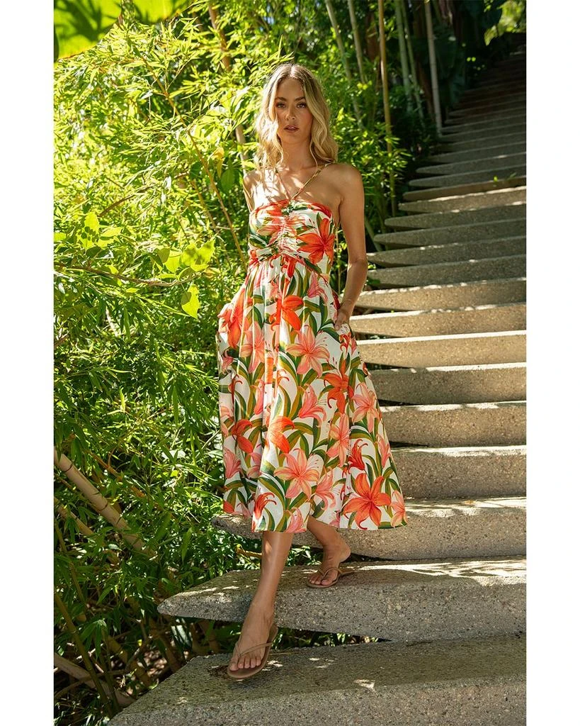 La Blanca Jungle Blossoms Lace Up Dress Swim Cover-Up 2