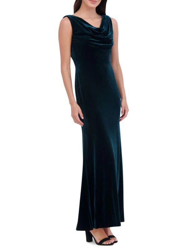 Vince Camuto Velvet Cowneck Gown 3