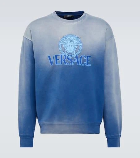 Versace Medusa tie-dye cotton jersey sweatshirt 1