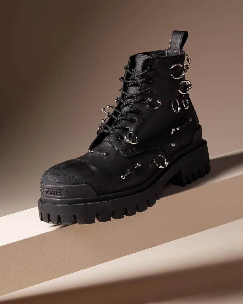 Balenciaga Men's Strike 20mm Boot With Piercings 2