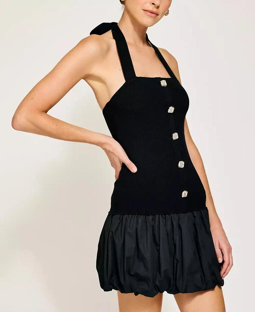 Line & Dot Women's Ramona Mixed-Media Balloon Mini Dress 6