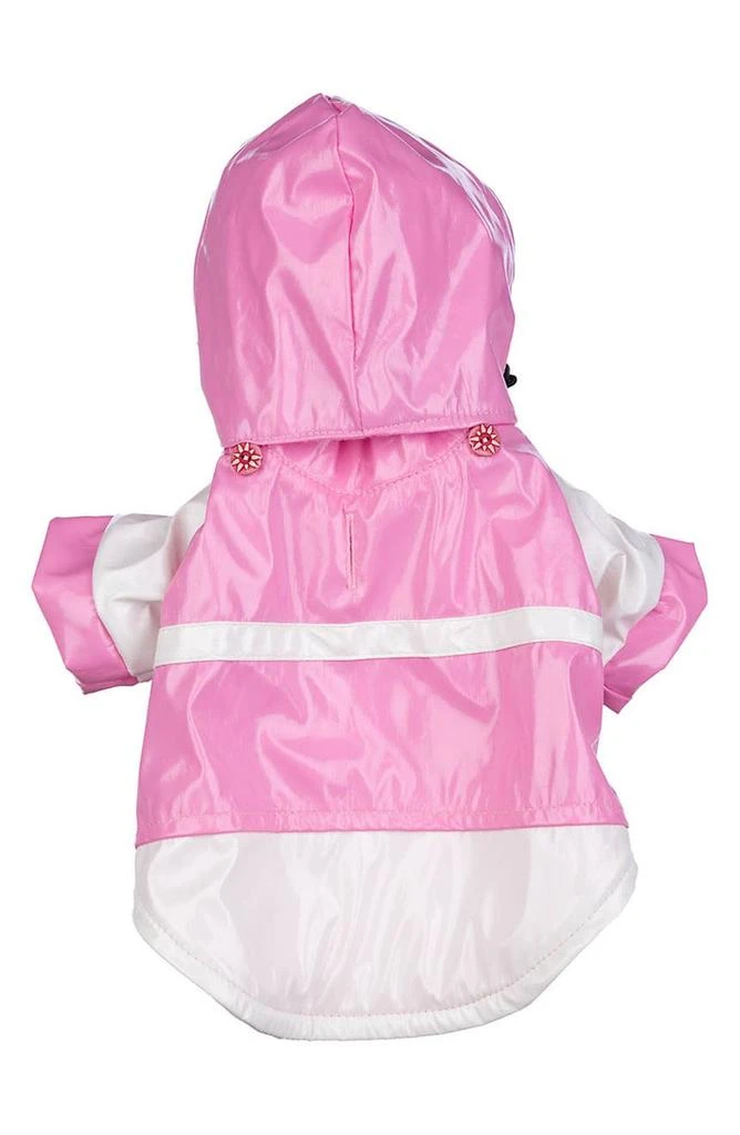 PET LIFE Two-Tone Adjustable Dog Raincoat