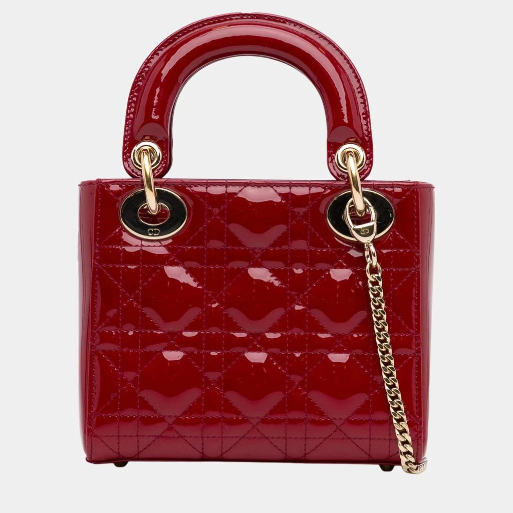Dior Dior Red Mini Patent Cannage Lady Dior 3