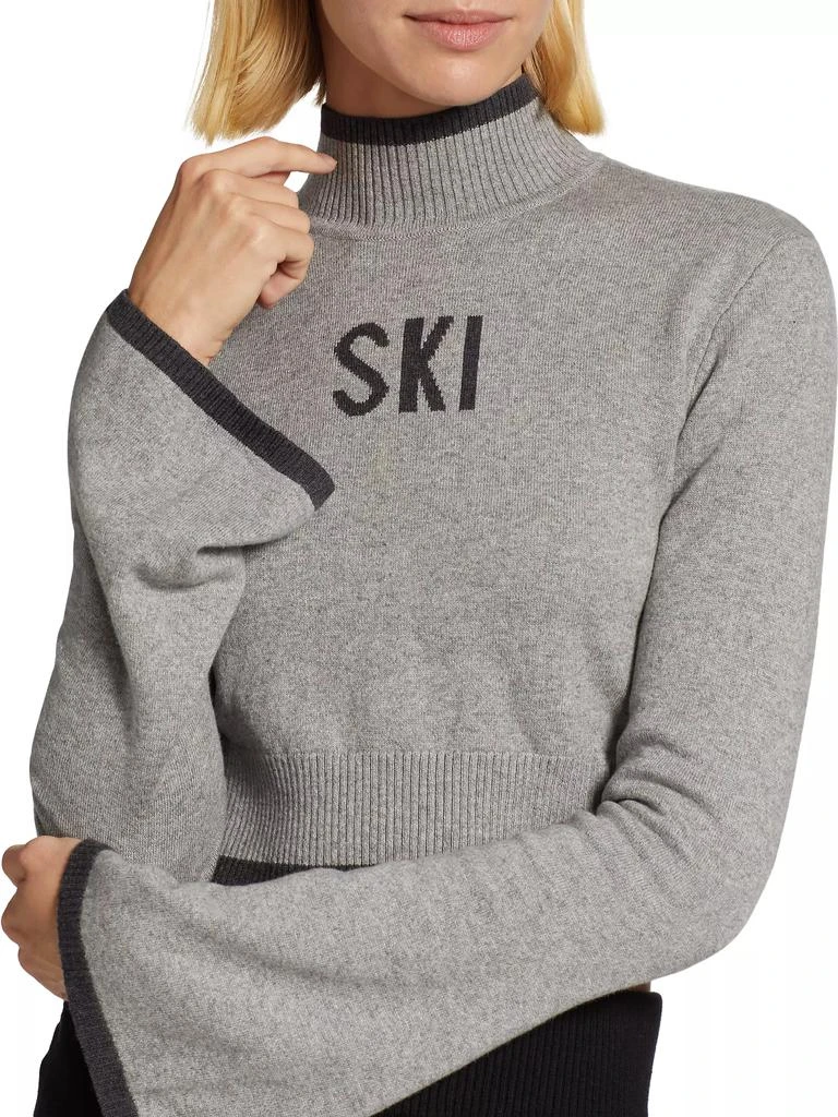 Year Of Ours Ski Cropped Bell-Sleeve Sweater 6