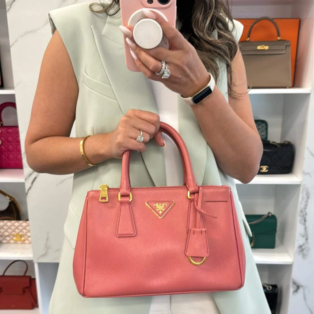Prada Prada Pink Saffiano Leather Galleria Bag 3