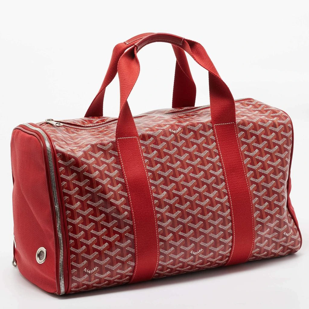Goyard Goyard Red Goyardine Coated Canvas Voltigeur MM Pet Carrier 3