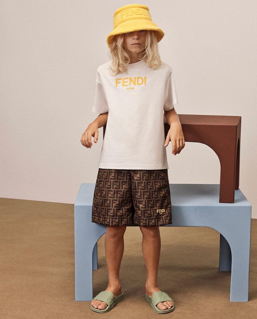 Fendi Fendi Kids Logo T-Shirt in White