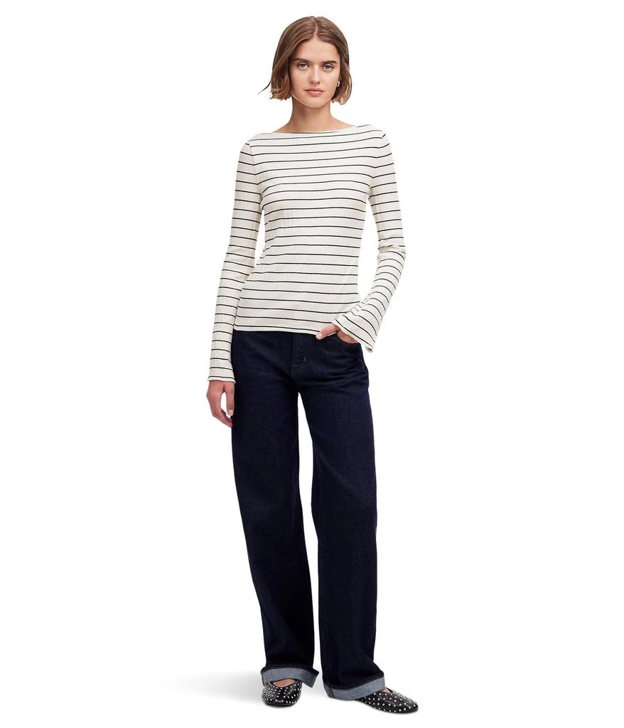 Madewell Boatneck Cotton Rib Long Sleeve 5