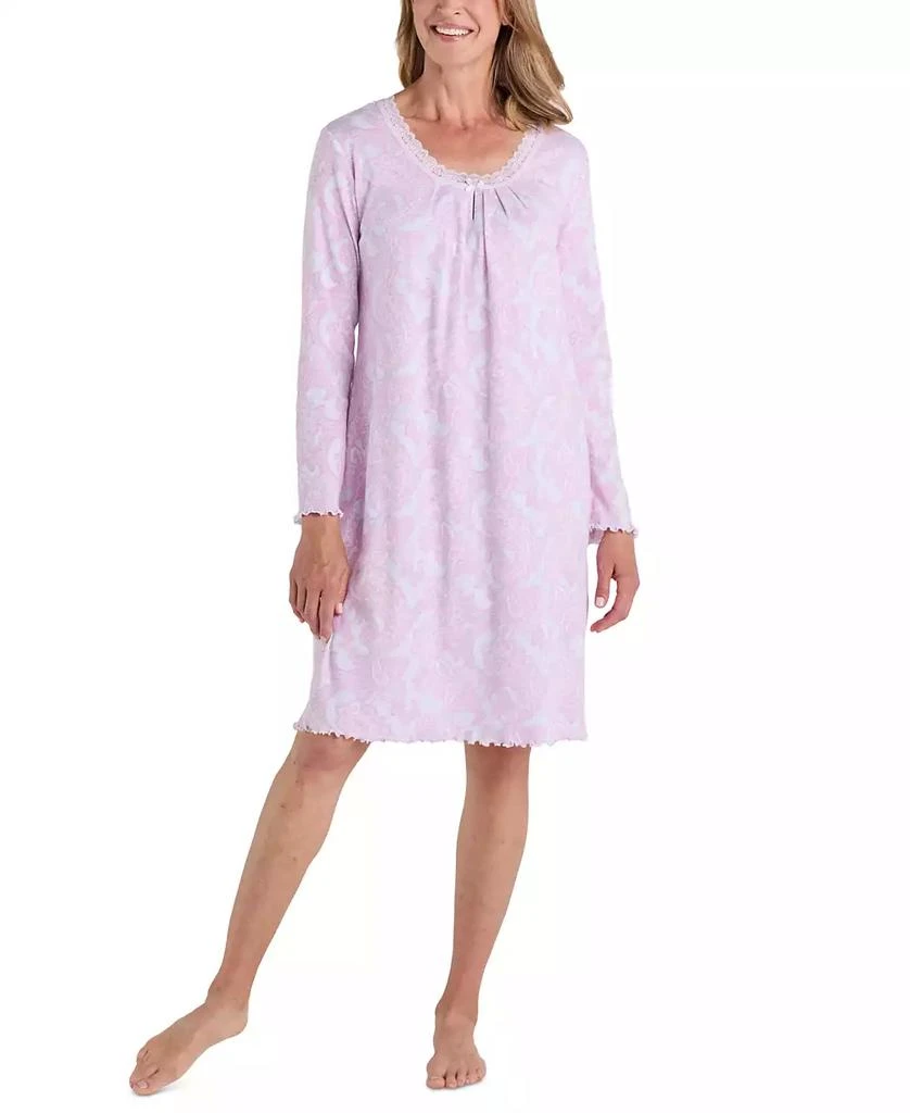 Miss Elaine Missi Elaine Women's Soft Paisley-Print Nightgown 1