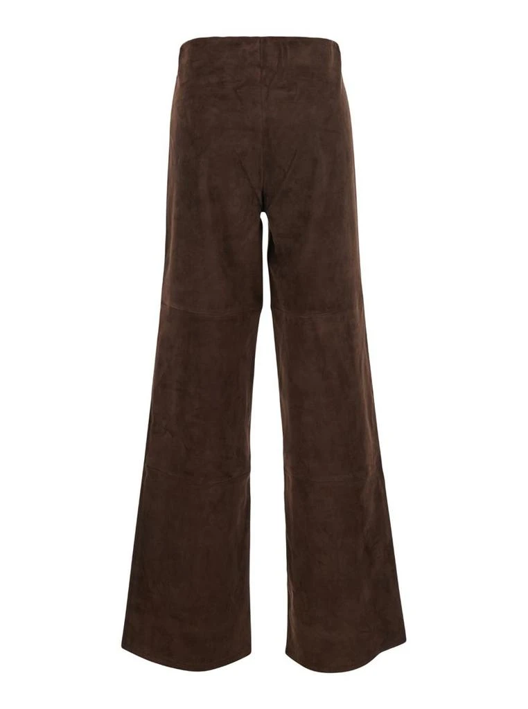 Arma 'Karina' Brown Wide Pants In Leather Woman 2