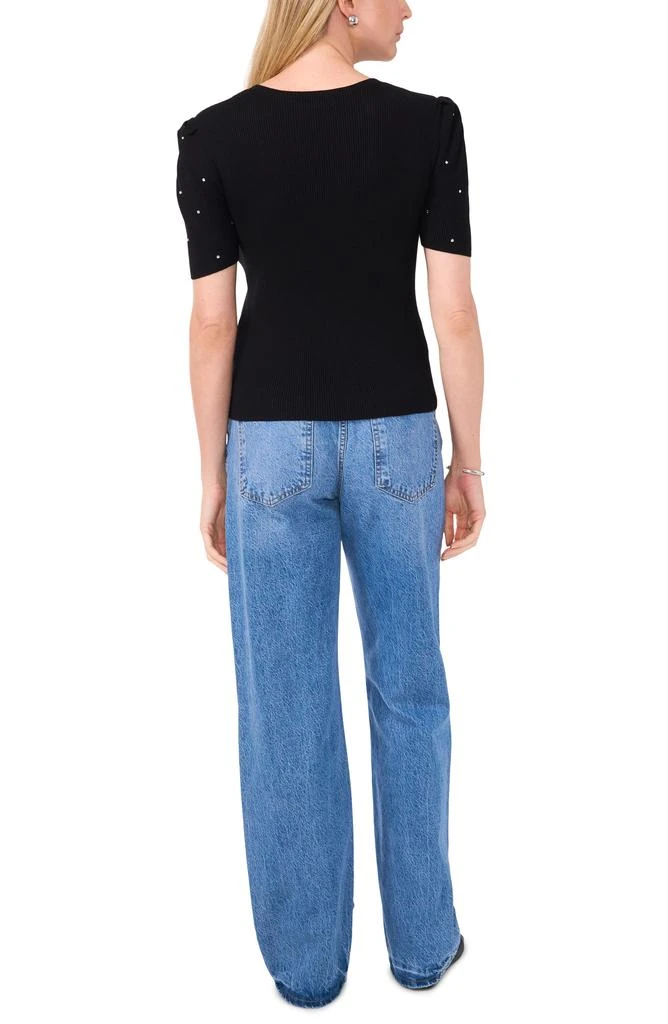 1. State Rhinestone Cutout Short Sleeve Sweater 4