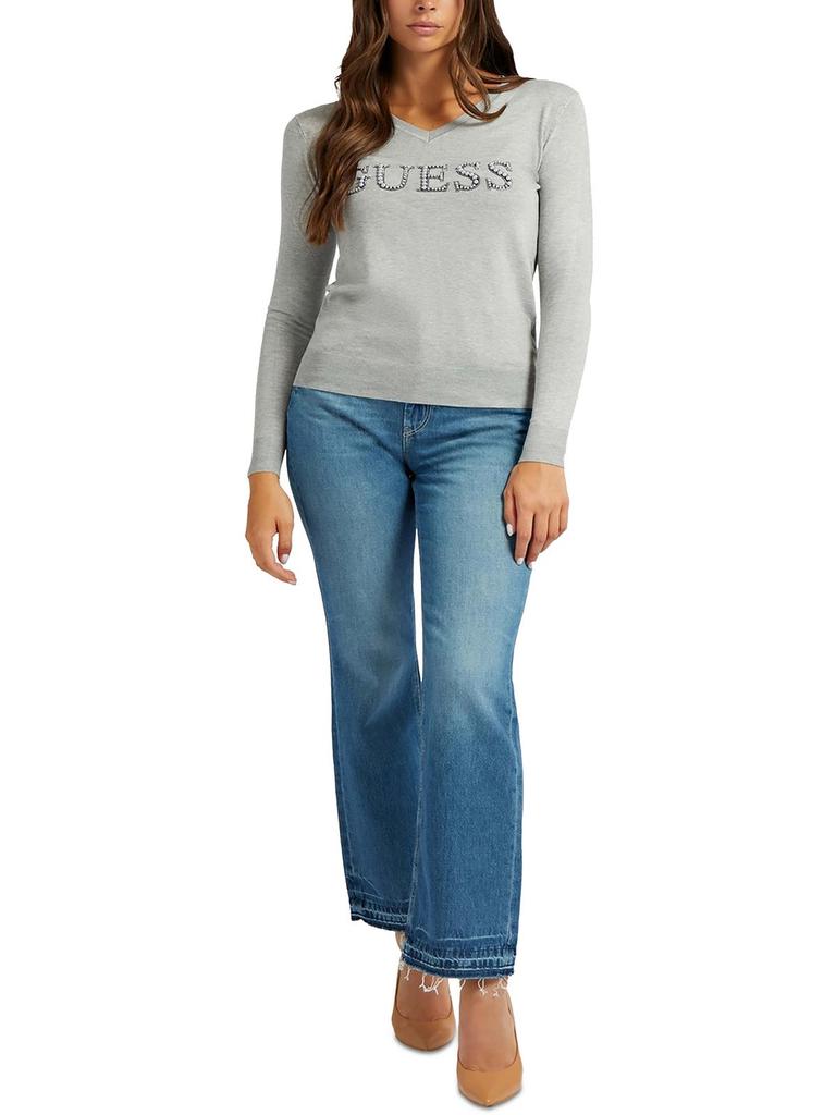 Guess Womens Cotton Denim Straight Leg Jeans
