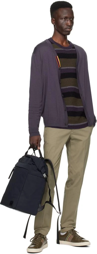 Paul Smith Navy Cotton-Blend Canvas Backpack 4