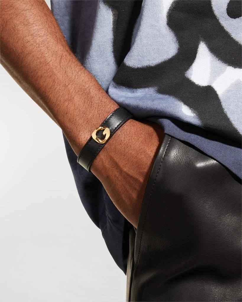 Givenchy Men's G-Chain Golden Leather Bracelet 2