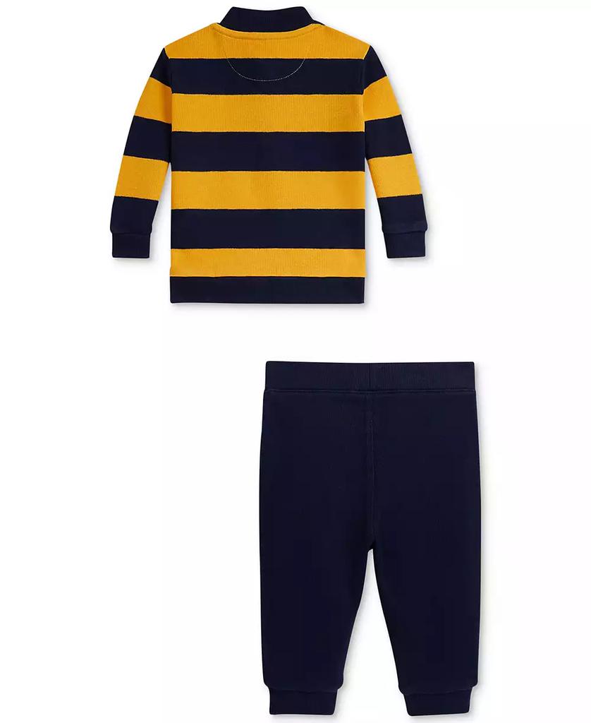 Ralph Lauren Baby Boys Rib-Knit Pullover & Jogger Pant Set