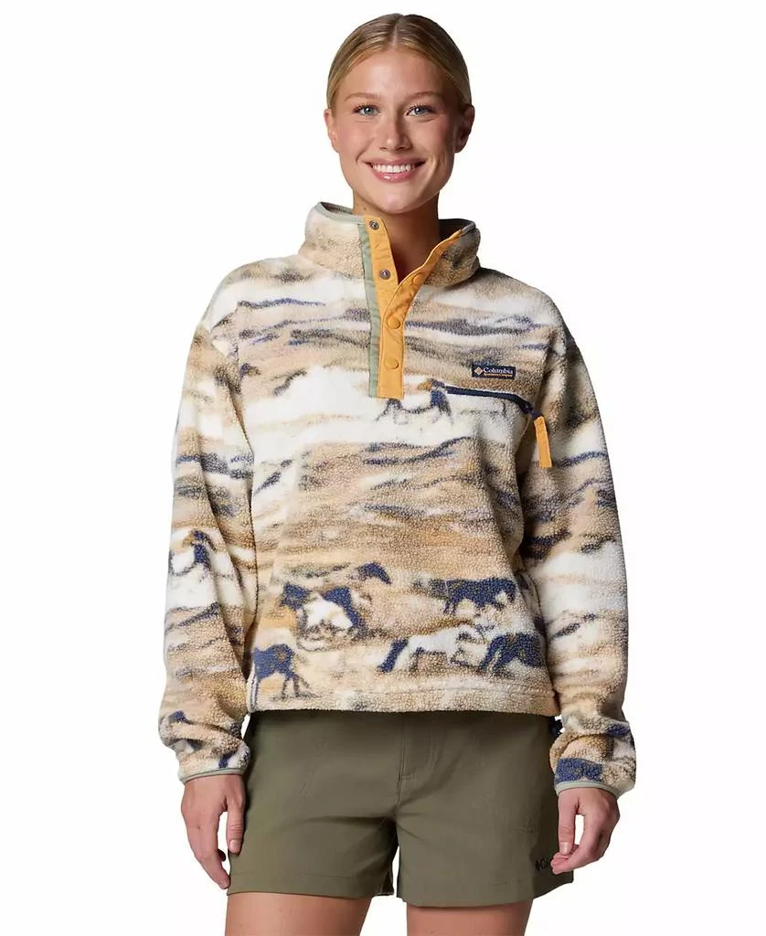 Columbia Women's Helvetia™ II Printed Cropped Half-Snap Fleece 1