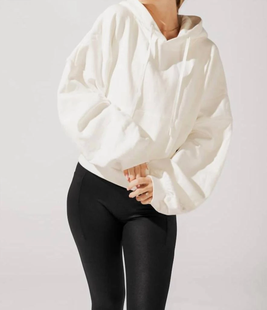 POPFLEX Active Pullover Cloud Hoodie In White 1