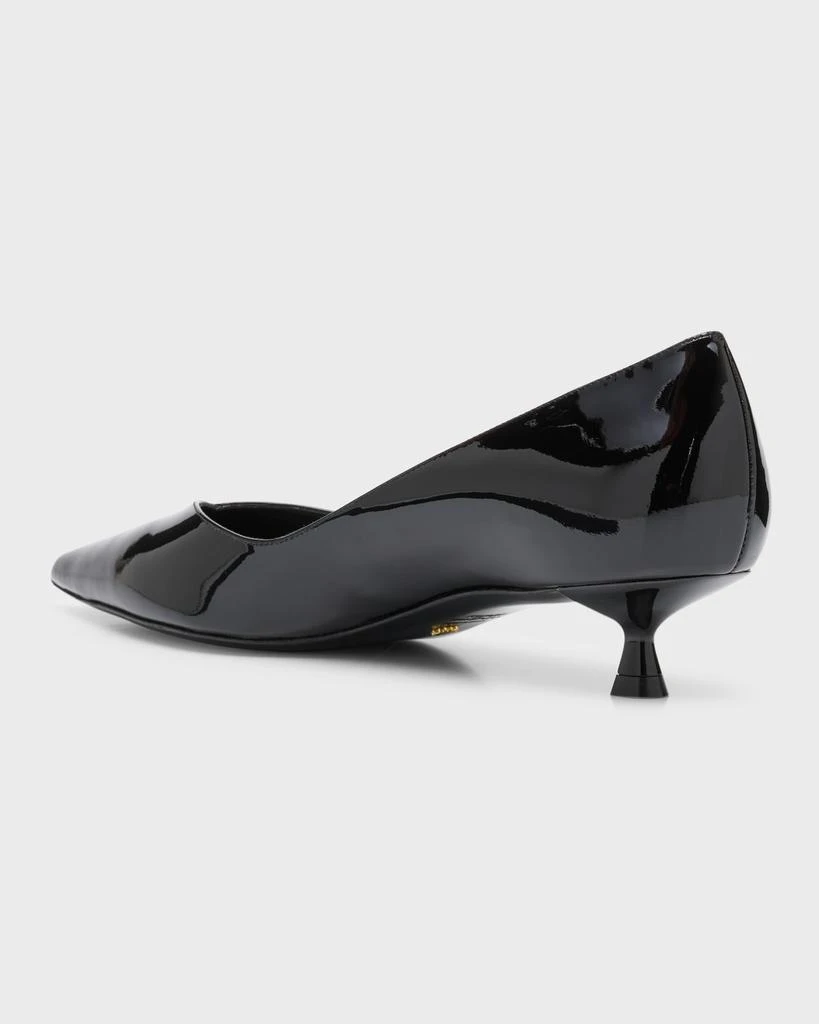 Stuart Weitzman Eva Patent Kitten-Heel Pumps 4