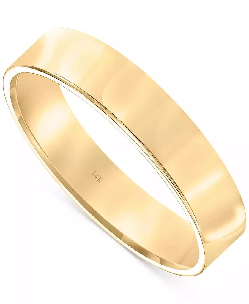 Macy's Men's Flat Profile Comfort Fit Wedding Band in 14k Gold 1