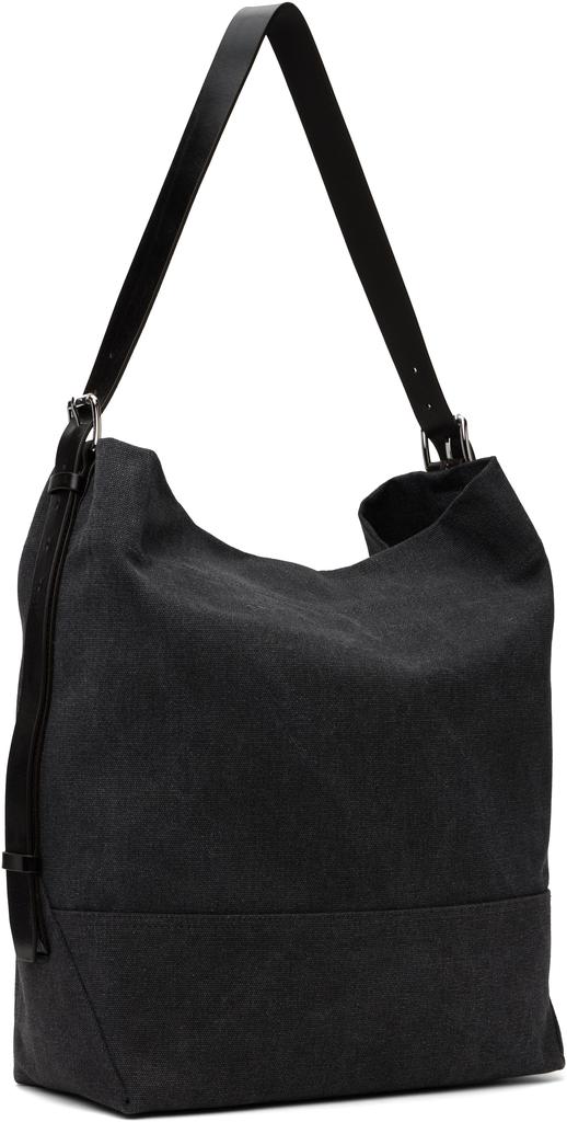 lemaire BELTED TOTE BAG ASH BLACK トートバッグ Lemaire Belted Tote Bag in Ash Black Curated at Jake and Jones