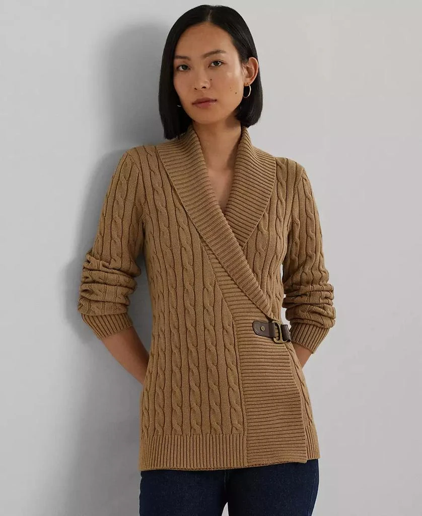 Women
s Buckled Cotton Sweater