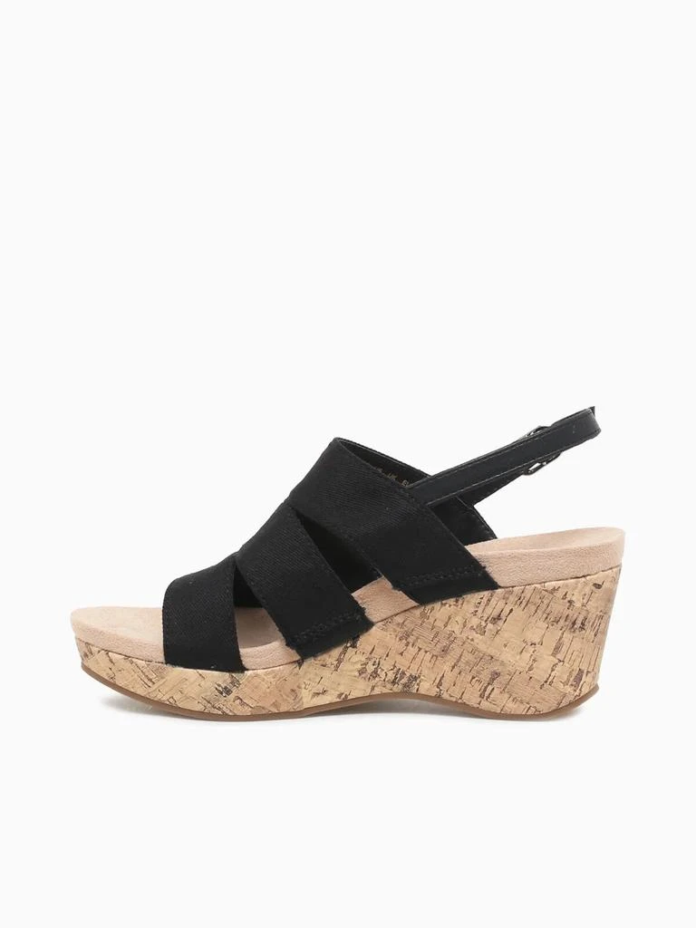 LifeStride Darby Women's Size US 9 Black Slingback Comfort Wedge Sandals ZPO3049 3