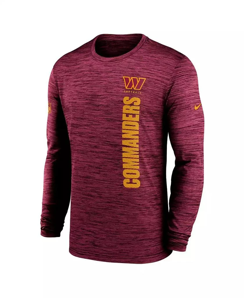 NIKE Men's Burgundy Washington Commanders 2024 Sideline Velocity Performance Long Sleeve T-Shirt 2