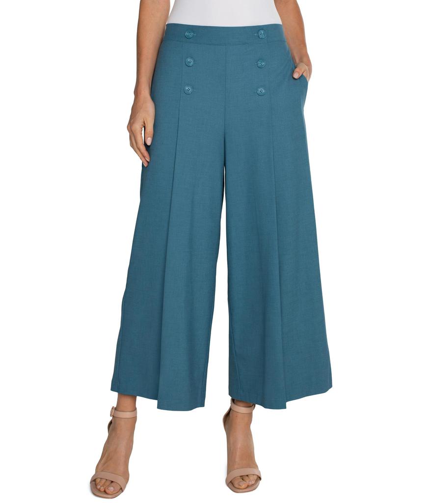 Liverpool Los Angeles Sailor High-Rise Crop Wide Leg Trouser 25"