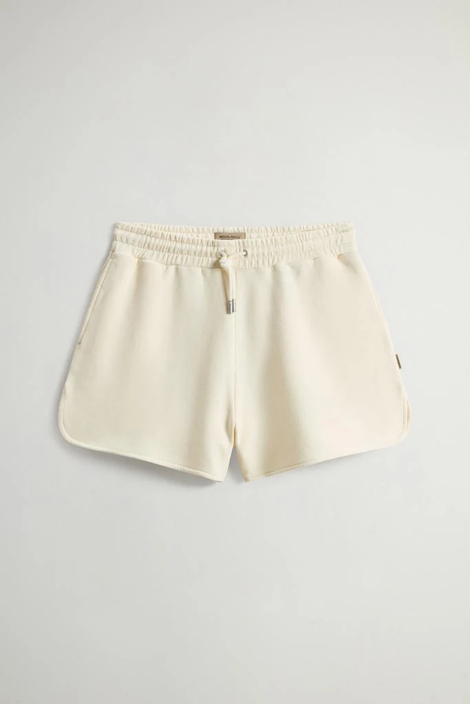 Woolrich Pure Cotton Fleece Shorts - Women - Blue 4