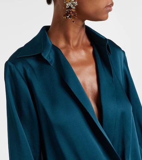 Dries Van Noten Satin wrap top 4