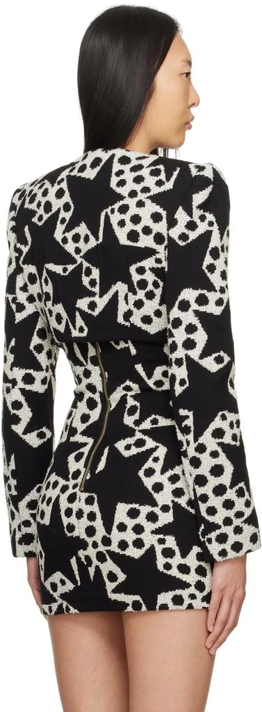 AREA Black 
Off-White Crystal Medallion Blazer 3