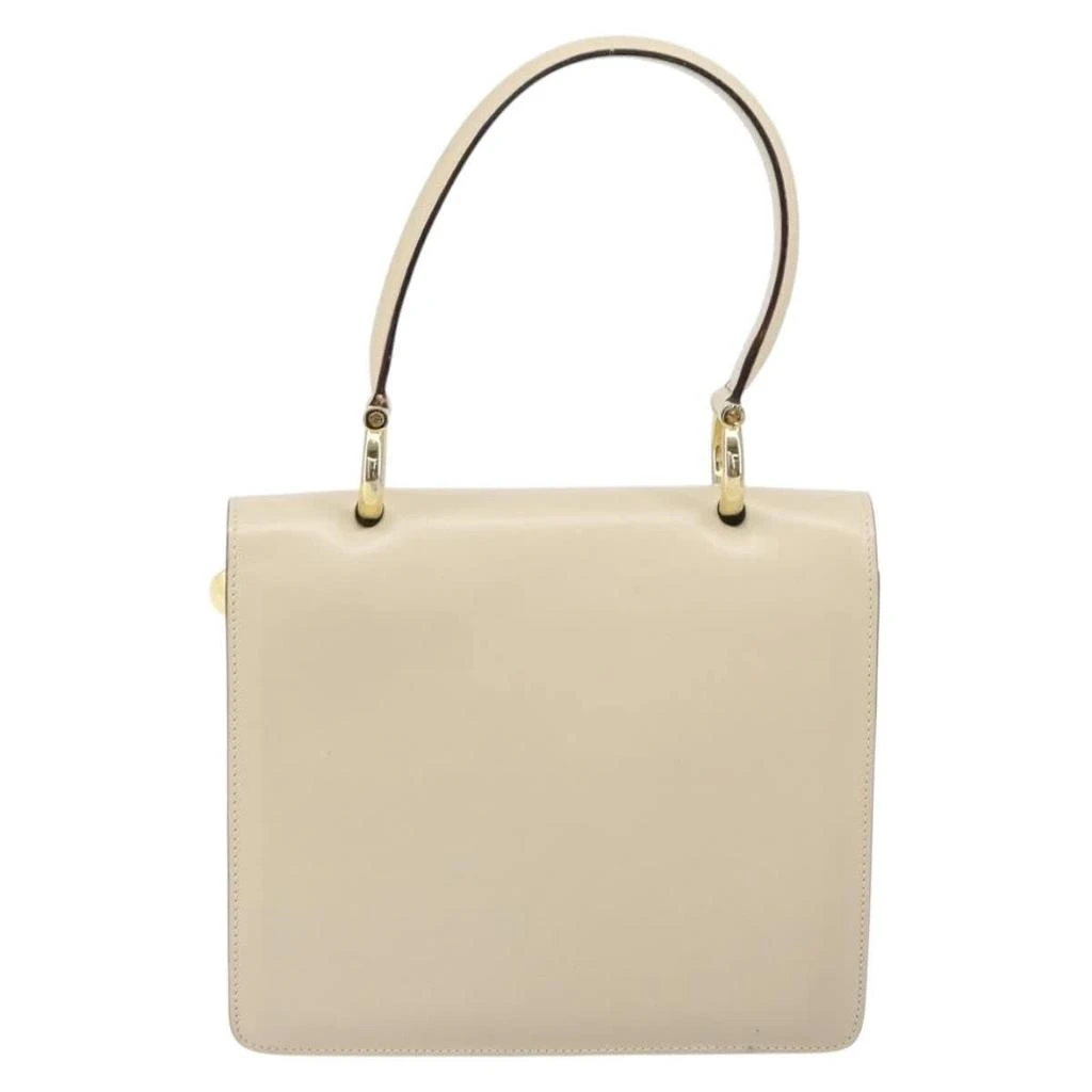 Celine Vintage Top Handle Bag Glazed Leather Leather Handbag (Pre-Owned) 2