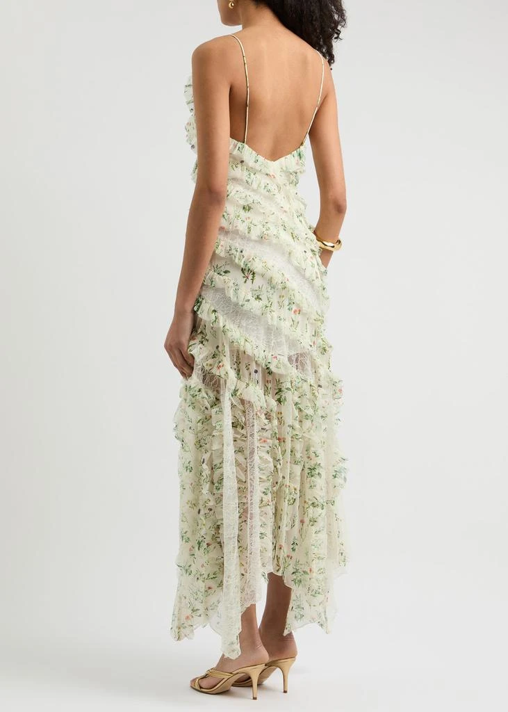 white slip dress lace trim Papinelle | Camille Silk Lace Mini Slip