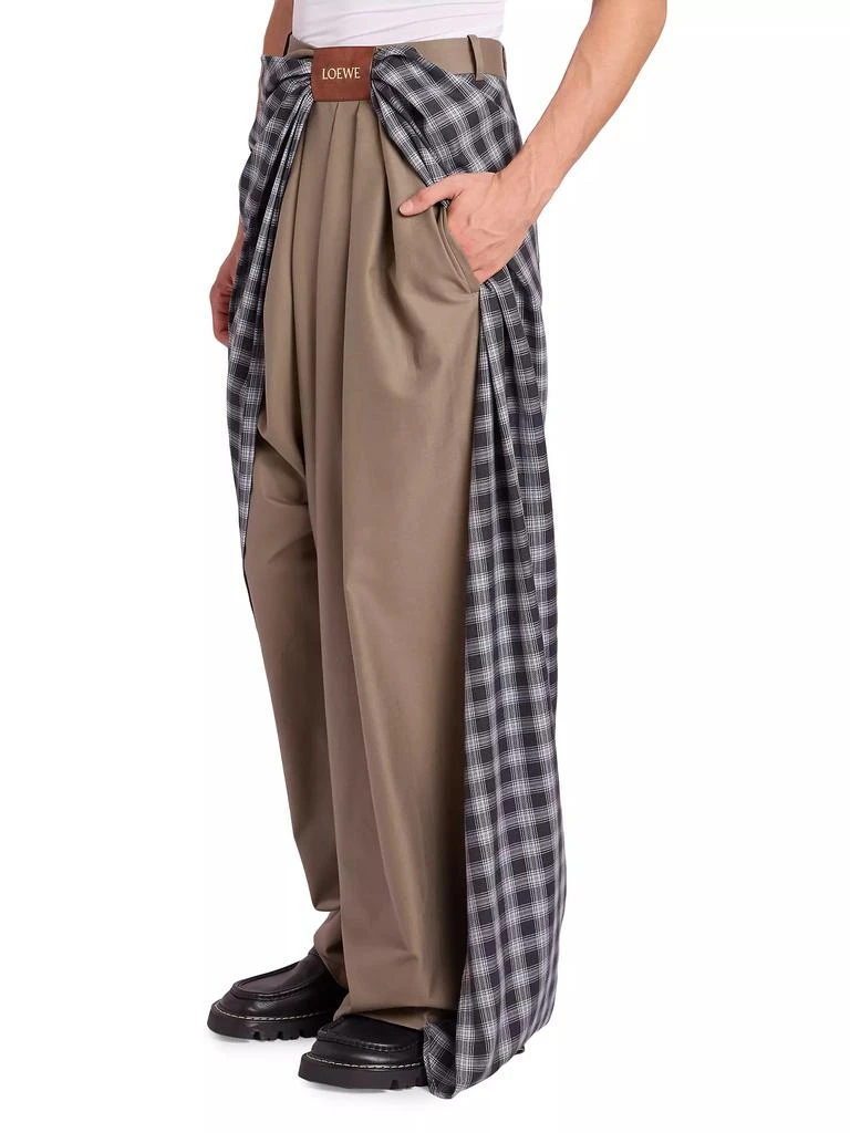 Loewe Cotton-Blend Draped Wide-Leg Pants 4